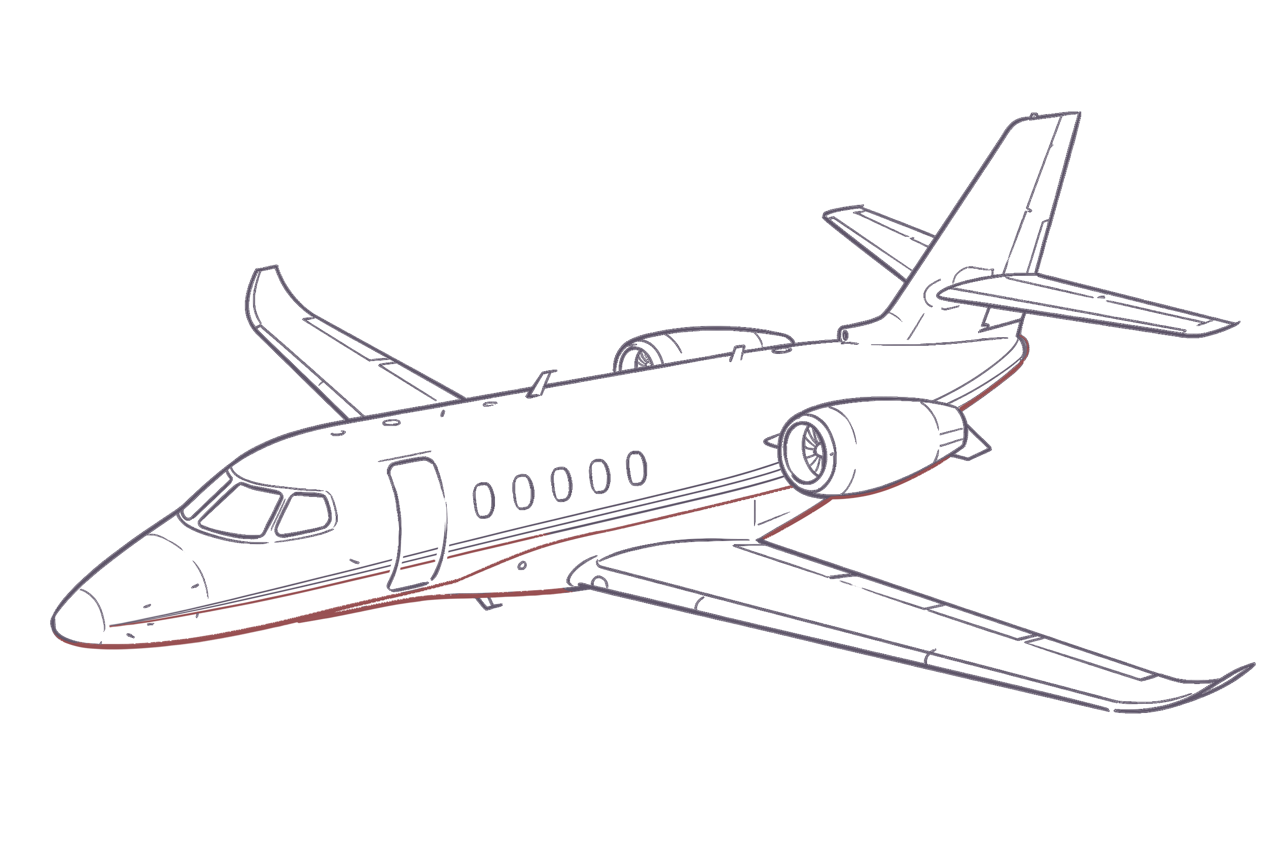 Citation Latitude line illustration, representative of Citation III